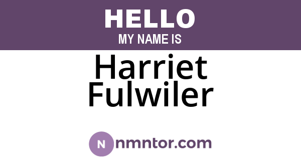 Harriet Fulwiler