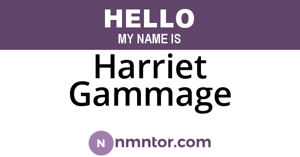 Harriet Gammage