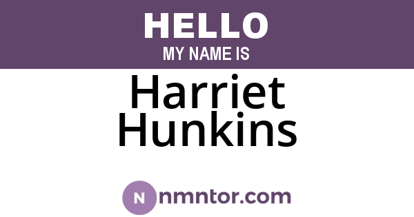 Harriet Hunkins