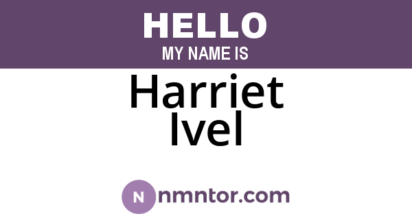 Harriet Ivel