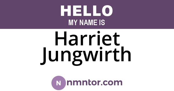 Harriet Jungwirth