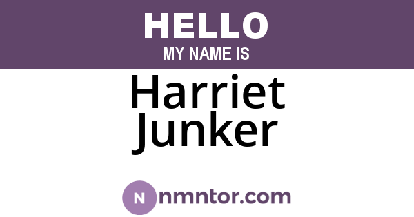 Harriet Junker