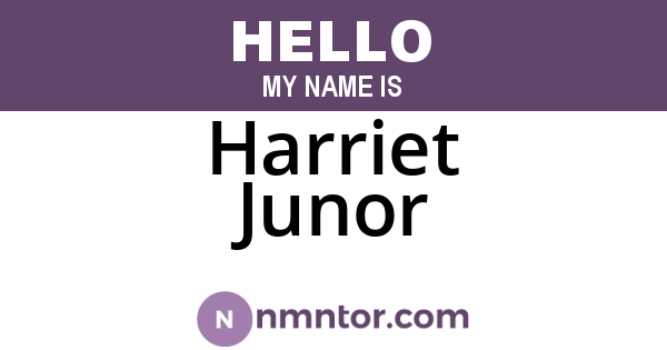 Harriet Junor