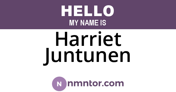 Harriet Juntunen