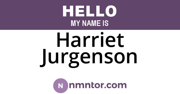 Harriet Jurgenson