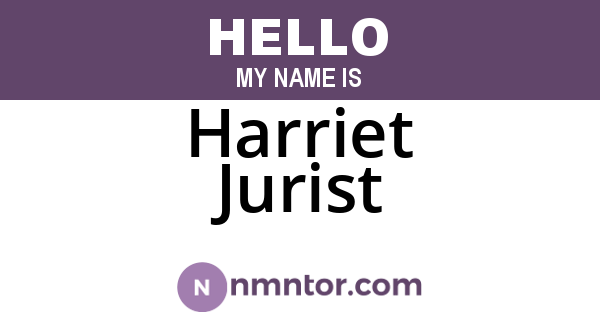Harriet Jurist