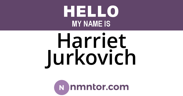 Harriet Jurkovich
