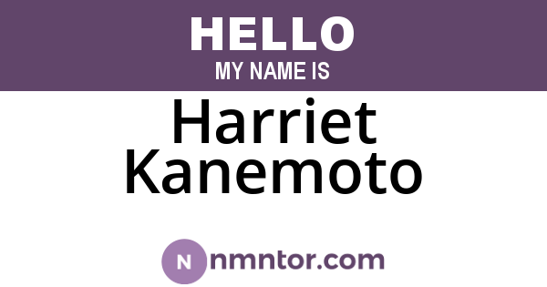 Harriet Kanemoto