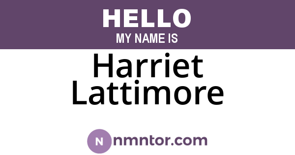 Harriet Lattimore
