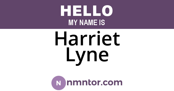 Harriet Lyne