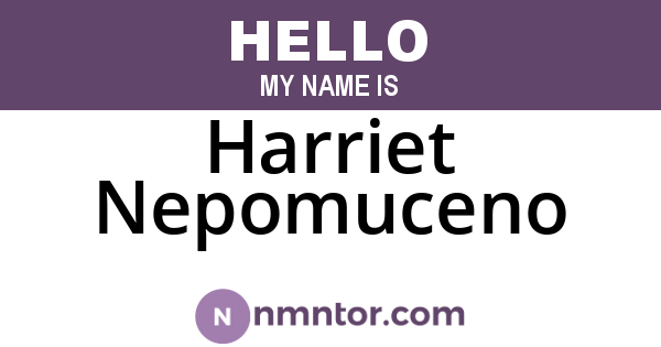 Harriet Nepomuceno