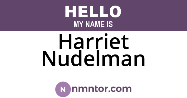 Harriet Nudelman