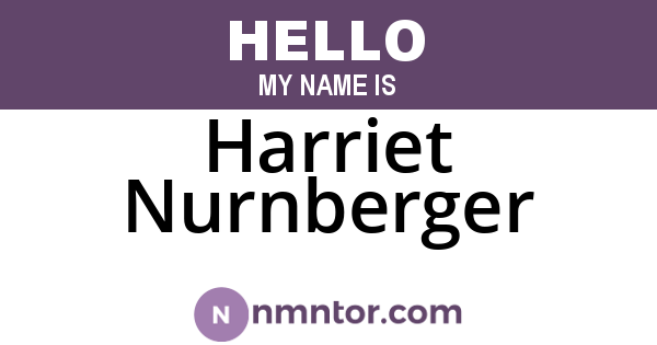 Harriet Nurnberger