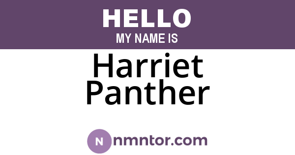 Harriet Panther