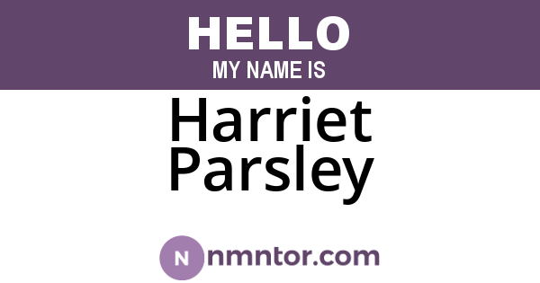 Harriet Parsley