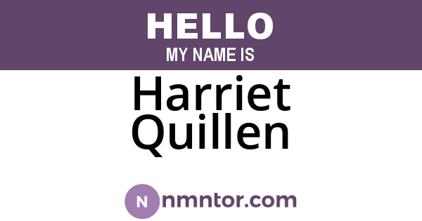 Harriet Quillen