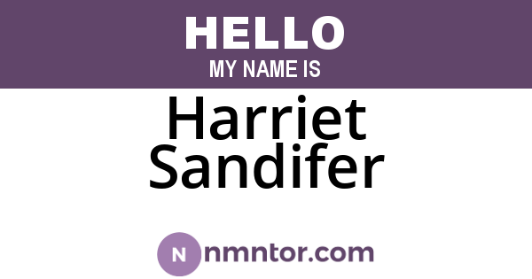 Harriet Sandifer