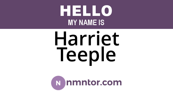 Harriet Teeple