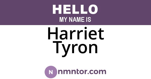 Harriet Tyron