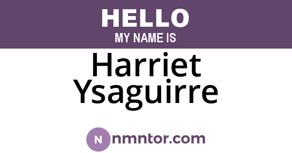 Harriet Ysaguirre