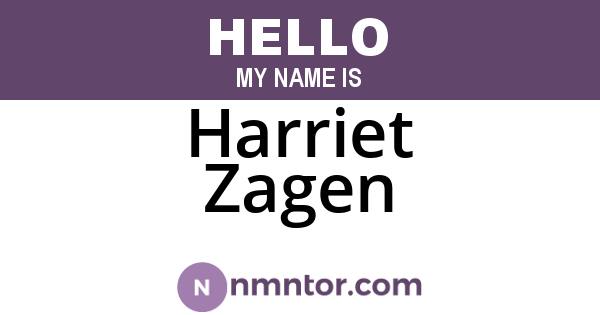 Harriet Zagen