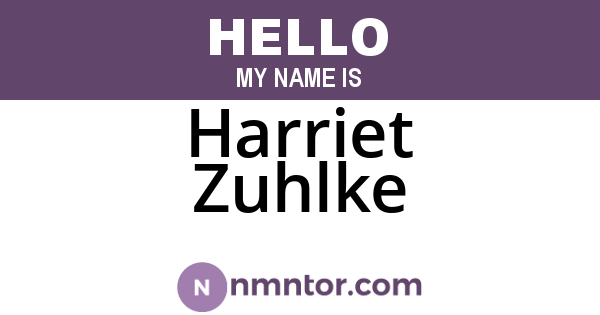 Harriet Zuhlke