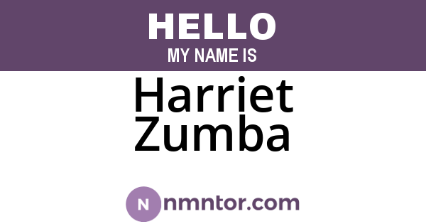 Harriet Zumba