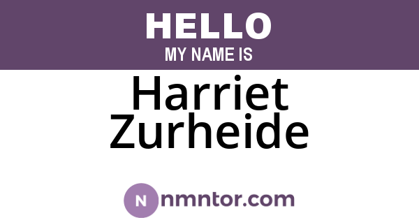 Harriet Zurheide