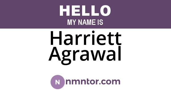 Harriett Agrawal