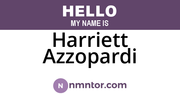 Harriett Azzopardi