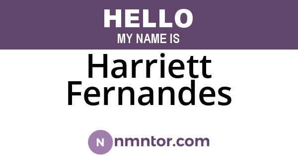 Harriett Fernandes