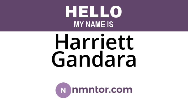 Harriett Gandara
