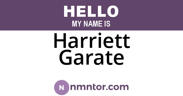 Harriett Garate