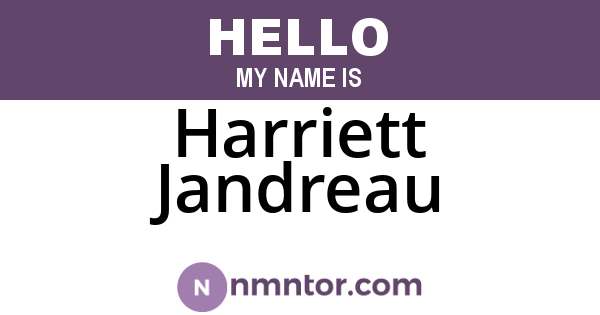 Harriett Jandreau