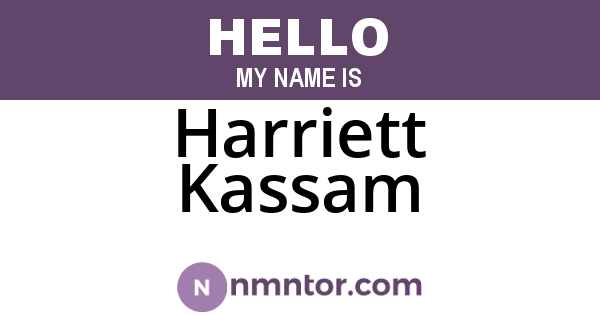 Harriett Kassam