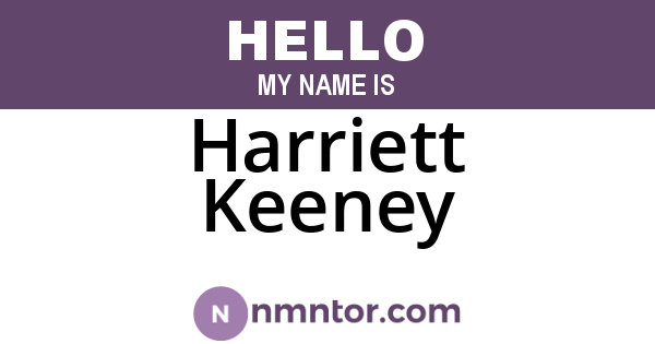 Harriett Keeney