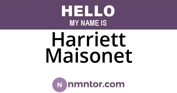 Harriett Maisonet