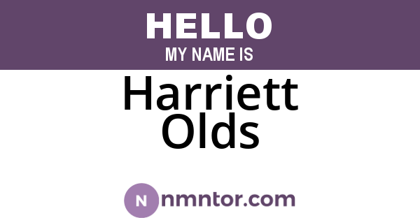 Harriett Olds