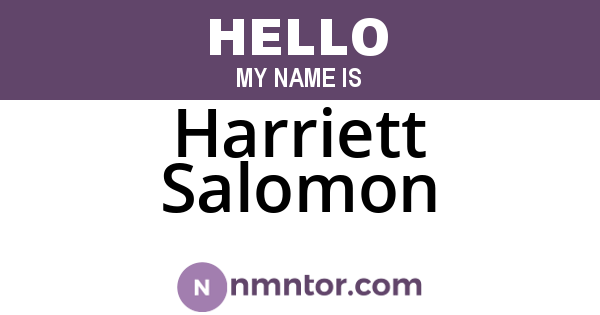 Harriett Salomon