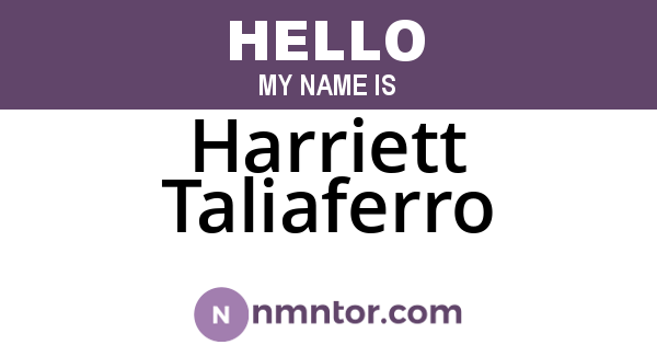 Harriett Taliaferro