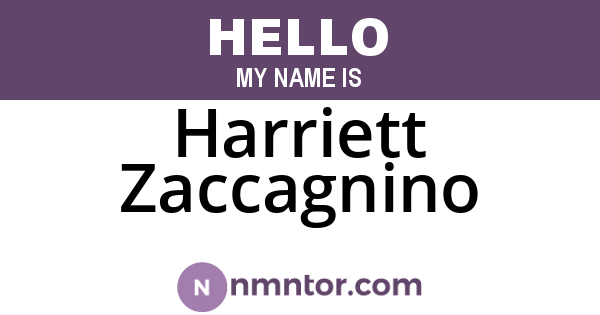 Harriett Zaccagnino
