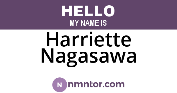 Harriette Nagasawa