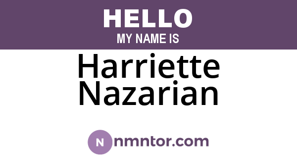 Harriette Nazarian