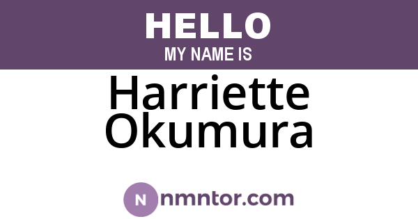 Harriette Okumura