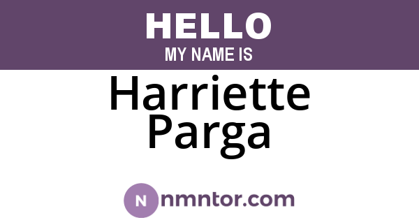 Harriette Parga