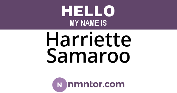 Harriette Samaroo