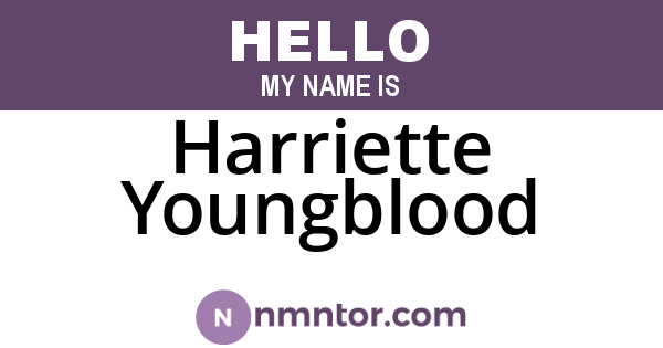 Harriette Youngblood