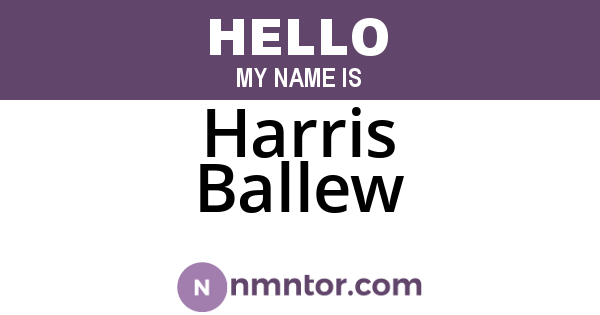 Harris Ballew