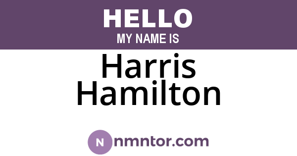 Harris Hamilton