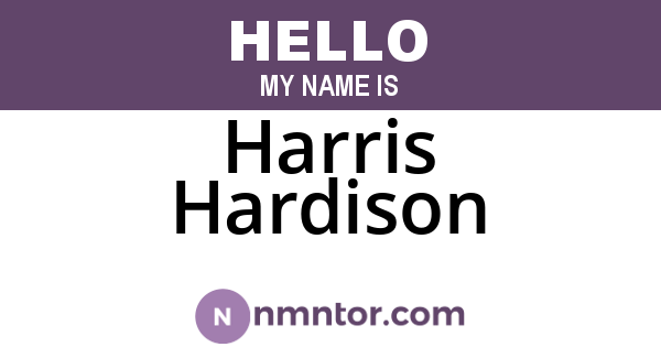 Harris Hardison